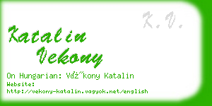 katalin vekony business card